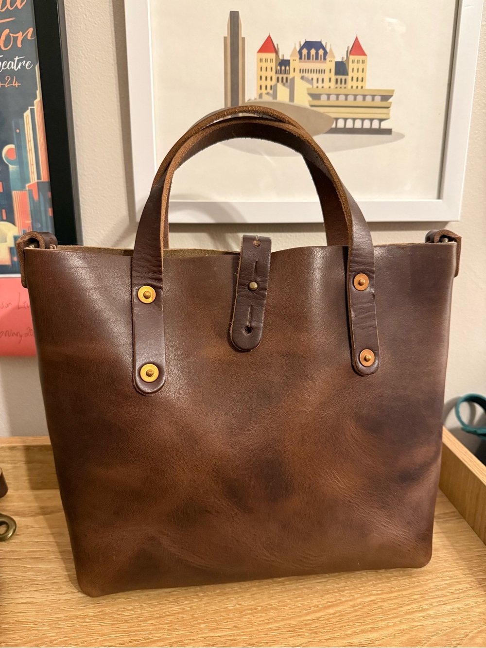 EUC Go Forth Goods Rustic Pecan Mini Avery Crossbody Bag - Picture 3 of 10